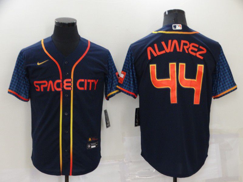 Men Houston Astros #44 Alvarez Blue City Edition Game Nike 2022 MLB Jerseys->houston astros->MLB Jersey